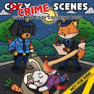 Valentine Day Gift  Cozy Crime Scenes: A Parodic Cute and Comfy Coloring Book for Adults – 40 Hand-Drawn Hygge vibes Crime Scenes to Color for Stress Relief: The perfect ... friends who love coloring - but not for kids Paperback