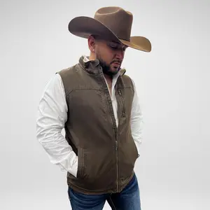 Men's Pulse Wax Coated Vest - Brown