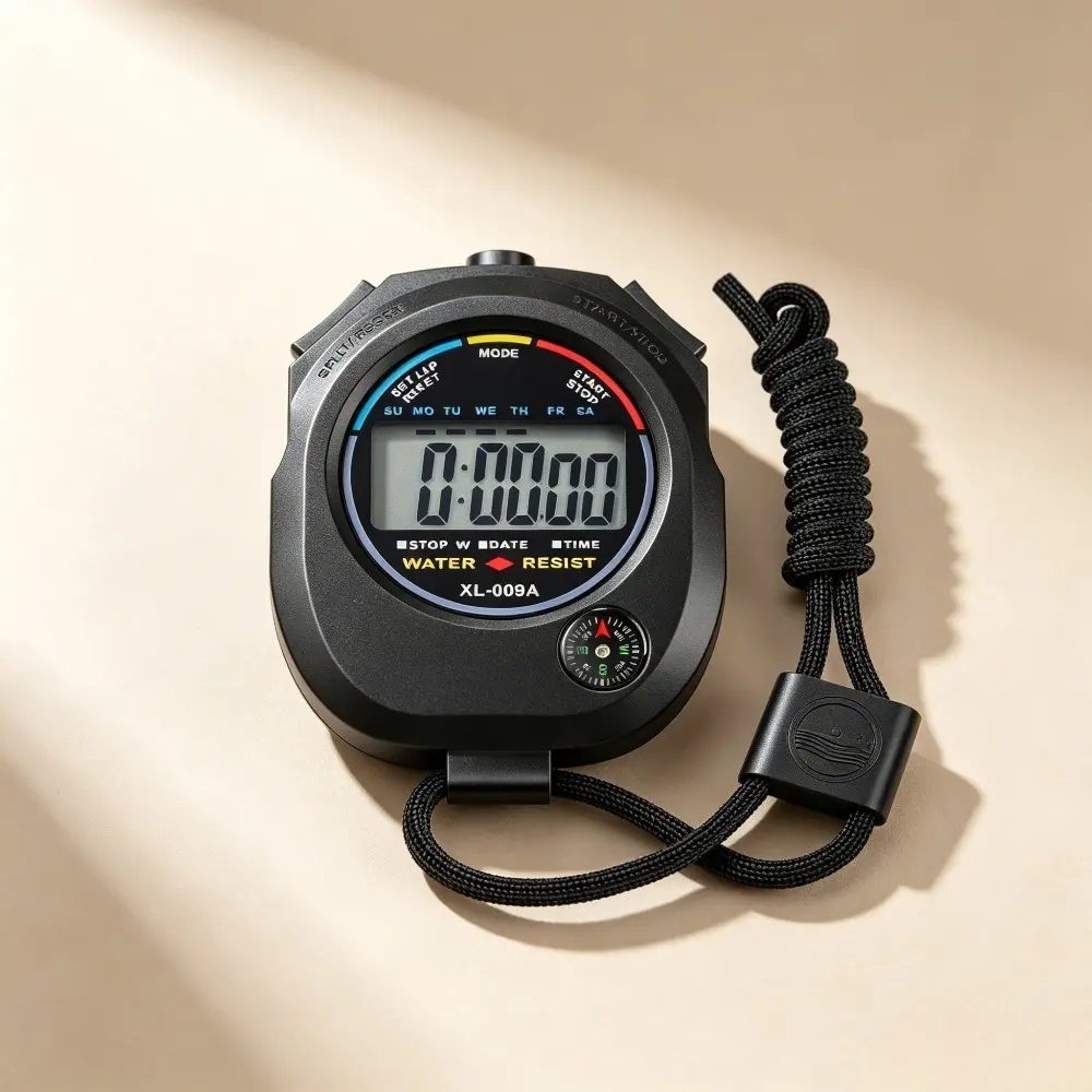 1pc Handheld Timing Stopwatch with Multi-Functional Code Strap Hanging Rope, Precise Segmented Timing, Suitable for Gym Training and Referee Coaches