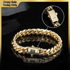 Holylegend 14K Real Gold-Plated Royal Monaco Cuban bracelet,Italian Jewelry for Men & Women,Gift for Fashion Lovers,Perfect for Every Occasion!