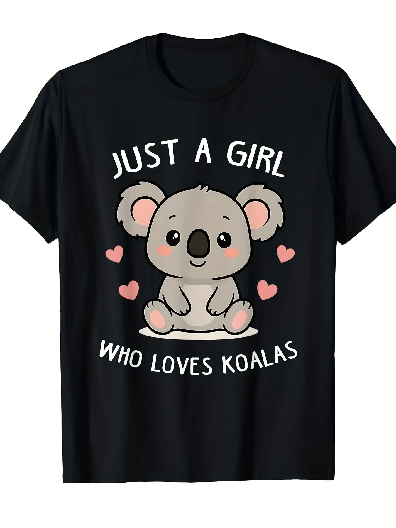 Men's  Women's Just a Who Loves Koalas T-Shirt - C unisex soft cotton short sleeve t shirt, vintage graphic casual tee for men women teens, perfect birthday holiday gift for camping travel gym daily street  wear
