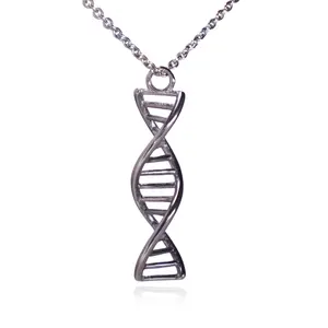 DNA Double Helix Science Stainless Steel Necklace