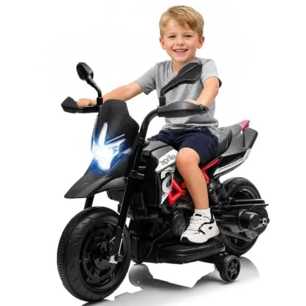 Kids Motorcycle Ride on Toy,Electric Dirt Bike with 25W Motor,Outdoor Fun 6V Battery, 25W Motor, 4 Wheel Stability, Indoor Outdoor Play, Driveway Lawn Patio Use, Beginner Rider Friendly