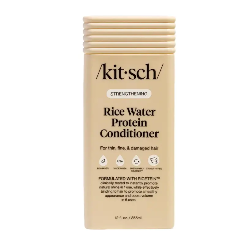 Kitsch Strengthening Rice Water Conditioner Haircare Hair Thickening Shampoo