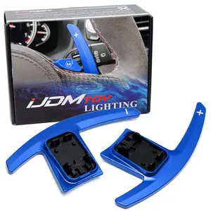 iJDMTOY Sports Blue Racing Style Large Aluminum Paddle Shifter Replacements For BMW Gxx 3 4 5 6 7 8 Series X3 X4 X5 X6 X7