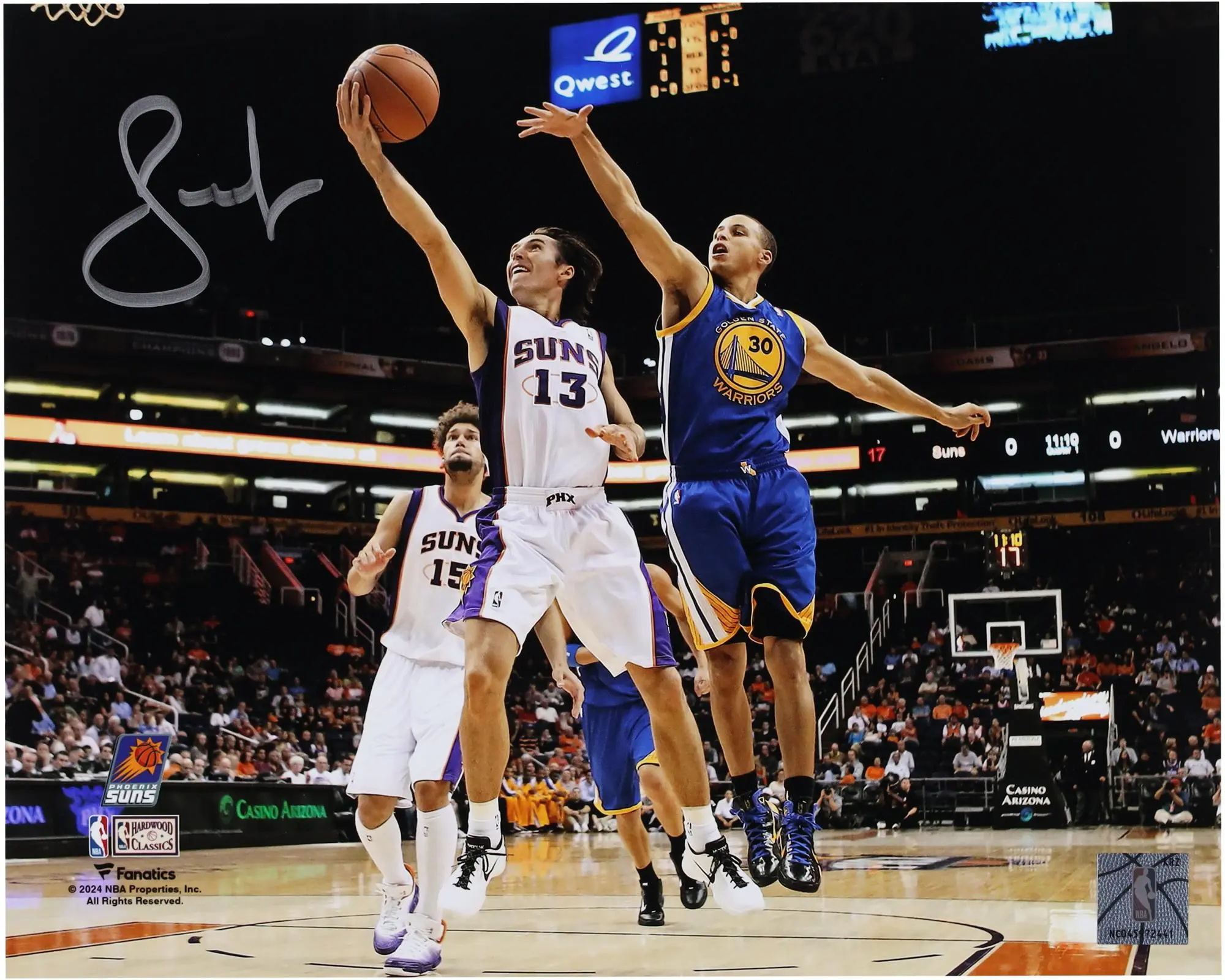 Steve Nash Phoenix Suns Autographed 8" x 10" Layup vs. Golden State Warriors Photograph - Fanatics Authentic Certified