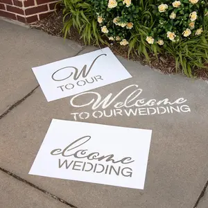 Welcome to Our Wedding Sidewalk Stencil Set - 2 Pc.