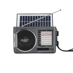 Am Fm Radio with Solar Charging Panel, Portable Emergency Radio with Flashlight for Camping and Outdoor Use