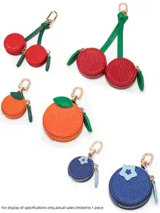 Fruit shaped keychain, suitable for women and girls, backpack keychain, wallet pendant, coin purse, fun cherry shaped keychain gift, bag decoration set, unique gift creativity, suitable for daily travel, holiday gift