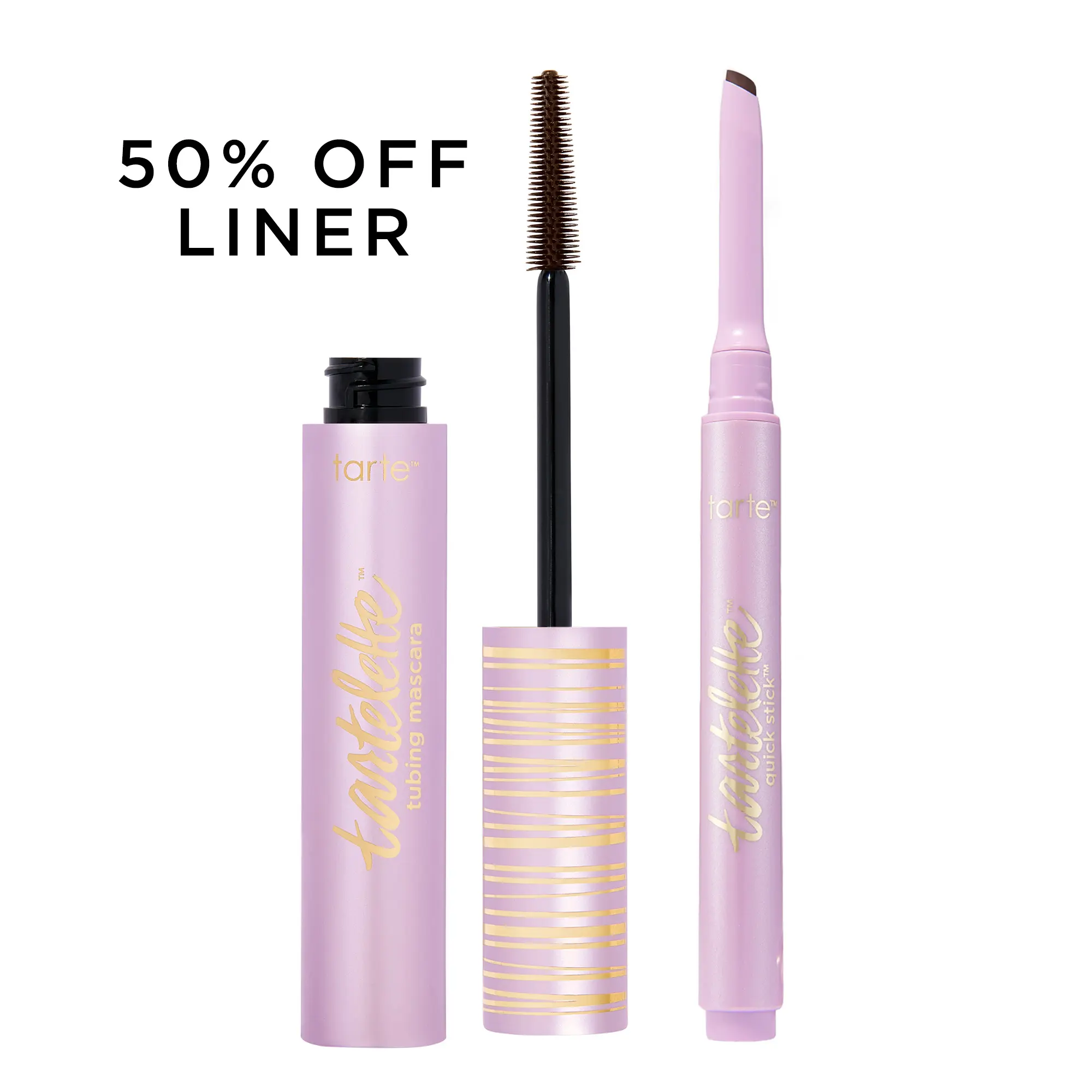 brown eyeliner + brown tubing mascara 