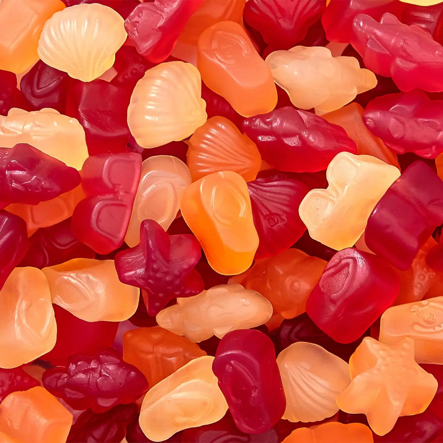 Tropical Fruit Jelly Candy Mix 1 lb Bag, Dye Free Vegan Gummies, Naturally Flavored with Real Fruit Puree, Assorted Tropical Fruit Candy Snack