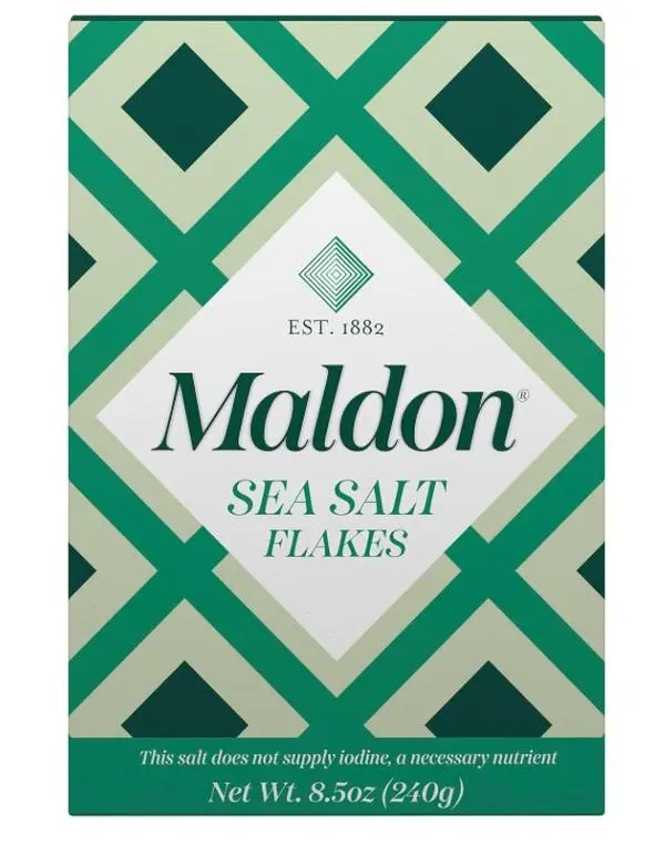 Maldon Salt, 8.5 oz 240g, Kosher, Natural, Unique Gourmet Pyramid Shaped Salt Flakes, Perfect for a Wide Range of Dishes