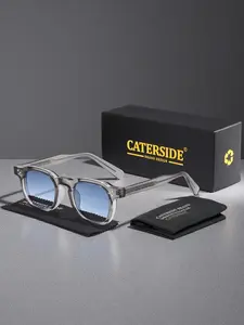 Unisex Vintage Square Frame Sunglasses, Trendy Casual Sunglasses for Everyday Use, Fashion Accessories for Outdoor Activities