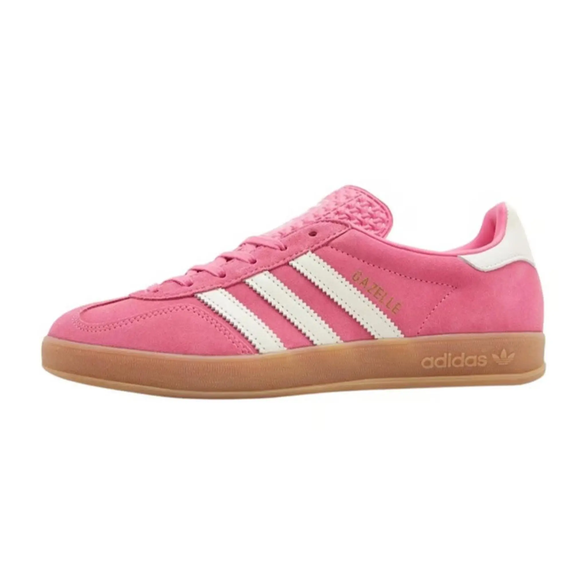 Adidas Women's Gazelle Indoor Pink Suede Fashion Sneakers - Low-Top Classic Style with Gum Sole for All Day Wear, All Day Sneakers, Casual Athletic Sneakers, Lowtop Sneaker