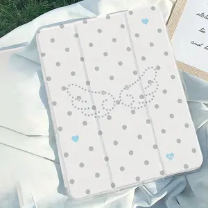 Polka Dots Protective Case for iPad Built-in Pen Tray for iPad 9.7/ 10.2/ 10.9/ 12.9/ Pro 11/ 10th Gen