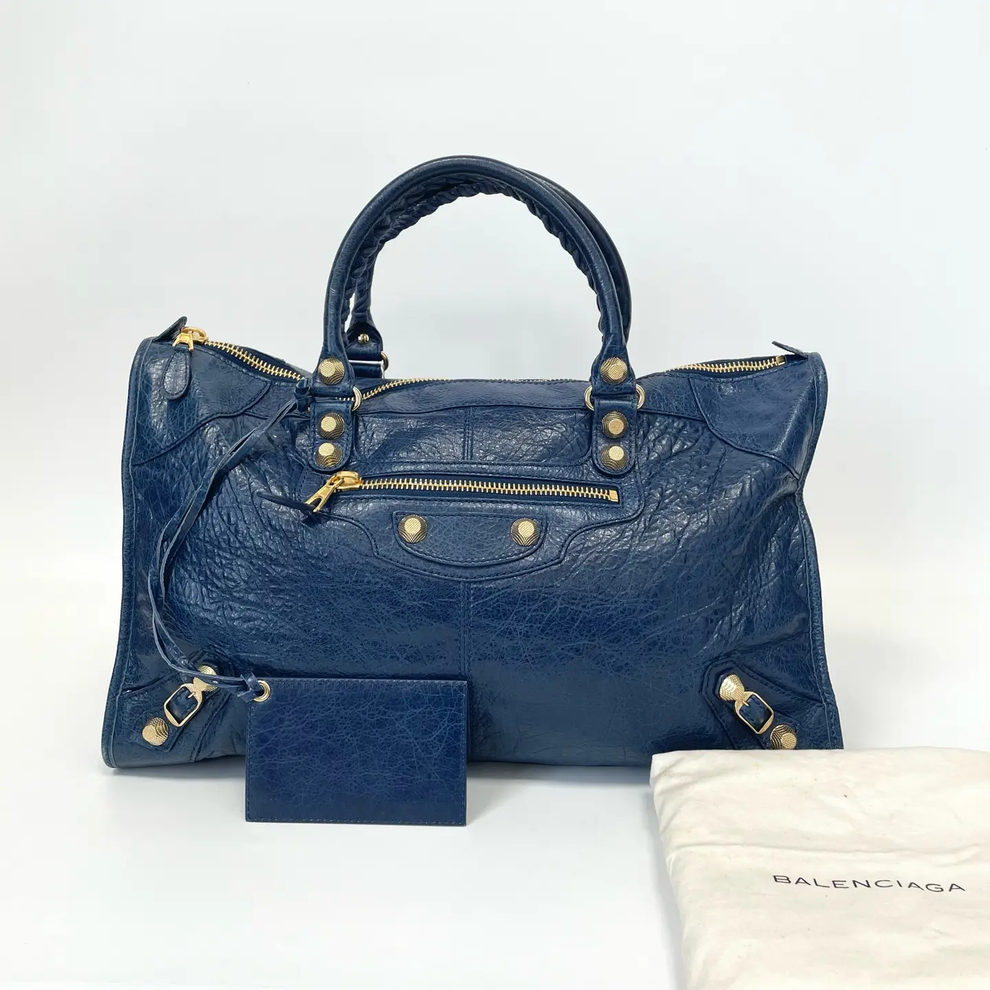 Pre-owned Balenciaga Le City Tote Bag Blue, 46cm, Gold Hardware, 2013 Style N22881839, Tote Bags