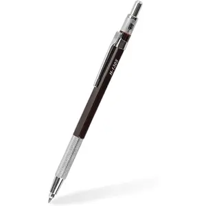 2mm Lead Holder and Lead Sharpener, Brown Drafting Pencil for Artist Drawing, Drafting, and Sketching