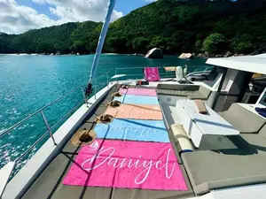 Personalized Beach Towel, Bold Font Custom Name, Vacation Gift