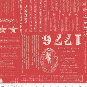 Fabric Riley Blake Liberty Berry Americana by the Quarter Yard C16080-BERRY