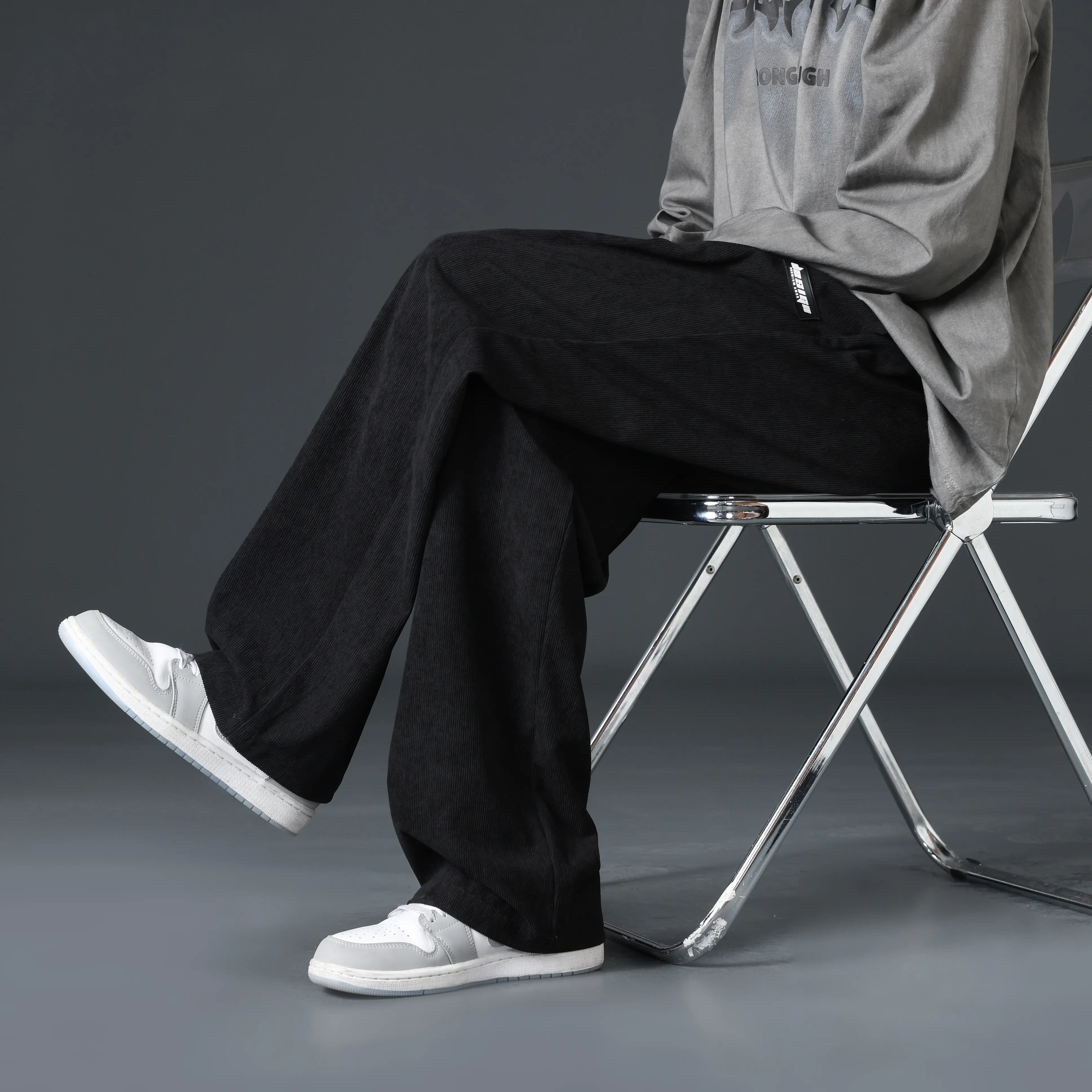 Men's Wide Leg Sweatpants Y2K Baggy Casual Pants, Relaxed Fit Streetwear Trousers with Drawstring Waist for Everyday Wear