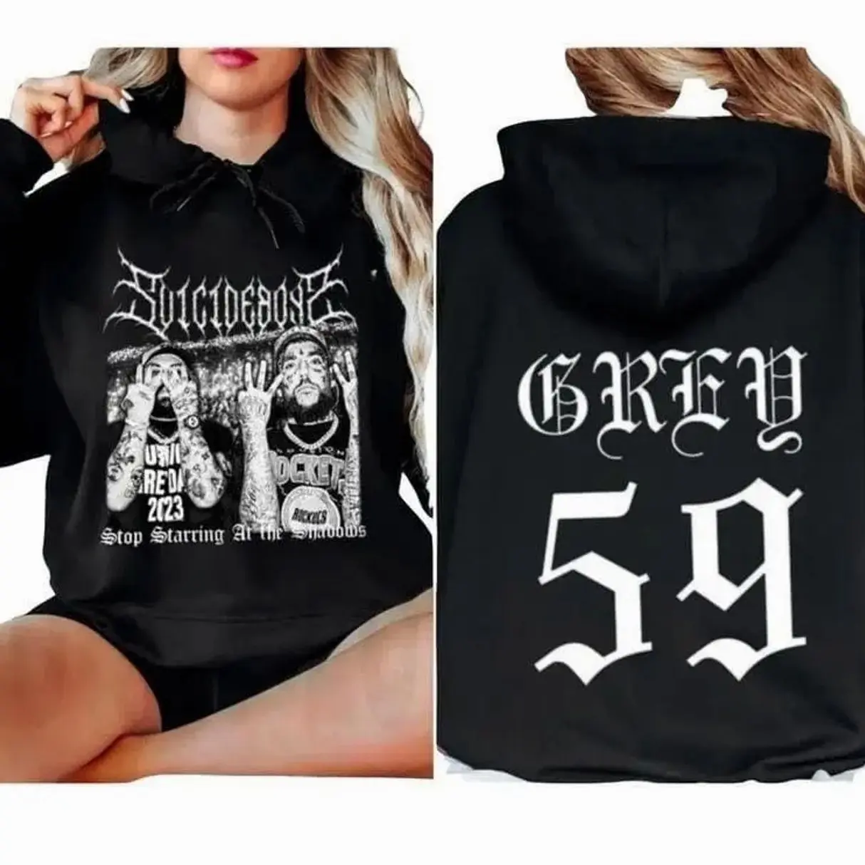 $UlClDEBOYS "Stop Staring At The Shadows" G59 Hoodie – Music Tour Merch Pullover, Unisex Fan Hoodie, $UlClDEBOYS Merch - Unisex Rapper Clothing HYU