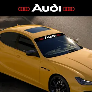 Audi Car Windshield Sunshade Sticker, UV Protection Heat Insulation, Fits All Audi Models, Easy Installation Durable Accessory