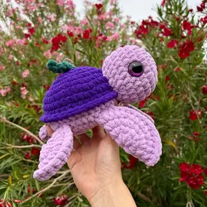 Crochet grape turtle