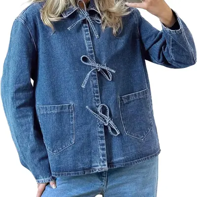 Jean Jacket Tie Combo TikTok Shop - Main Image