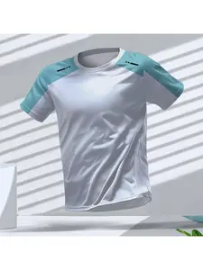 Summer Quick Dry Breathable Men's T Shirt Outdoor Run Fitness Sports Short Sleeve Tees Casual O-neck Oversized T-shirt Daily Top