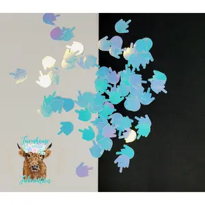 Screw You Opal Middle Finger Glitter Shapes - Set of Glitter Shapes in Various Colors on Lightweight Paper