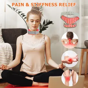 ZJZK Red Light Therapy Neck Heating Pad for Pain Relief Knee Leg,Portable Neck Therapy Device for Home Use, Massage Parlor & Office, Skincare & Injury Recovery,Promote Blood Circulation,Repair Sports Injuries and Tissue,Enhancing Bone Recovery,Best Gift