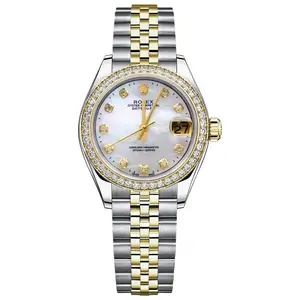 Rolex Datejust 31mm 68273 Automatic Custom White Mother of Pearl Dial Diamond Bezel Two-Tone Women's Watch WHP042107