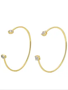Elegant Artificial Zircon Decor Cuff Bangle, 2 Counts Adjustable Open Copper Bracelet for Women, Fashionable Jewelry for Party, Daily Decor, Trendy All-match & Exquisite Jewelry for Birthday Gift