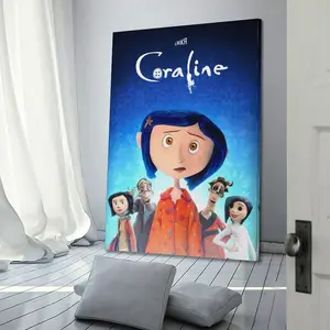 Coraline Art Painting Decorative Classic Poster Art Wall Art Oil Painting Art Canvas Poster Decorative Painting Porch Living Room Art Decoration