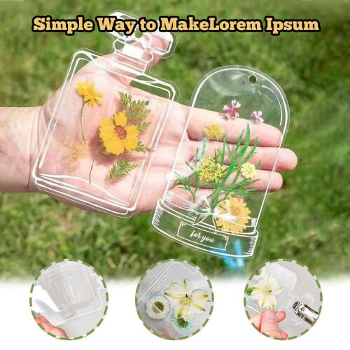 DIY Transparent Plant Specimen Bookmark Stickers – 10/20PCS Clear PET Bottle Shape Stickers for Pressed Flowers Leaves Herbarium Craft, Dried Flower Bookmark DIY Kit