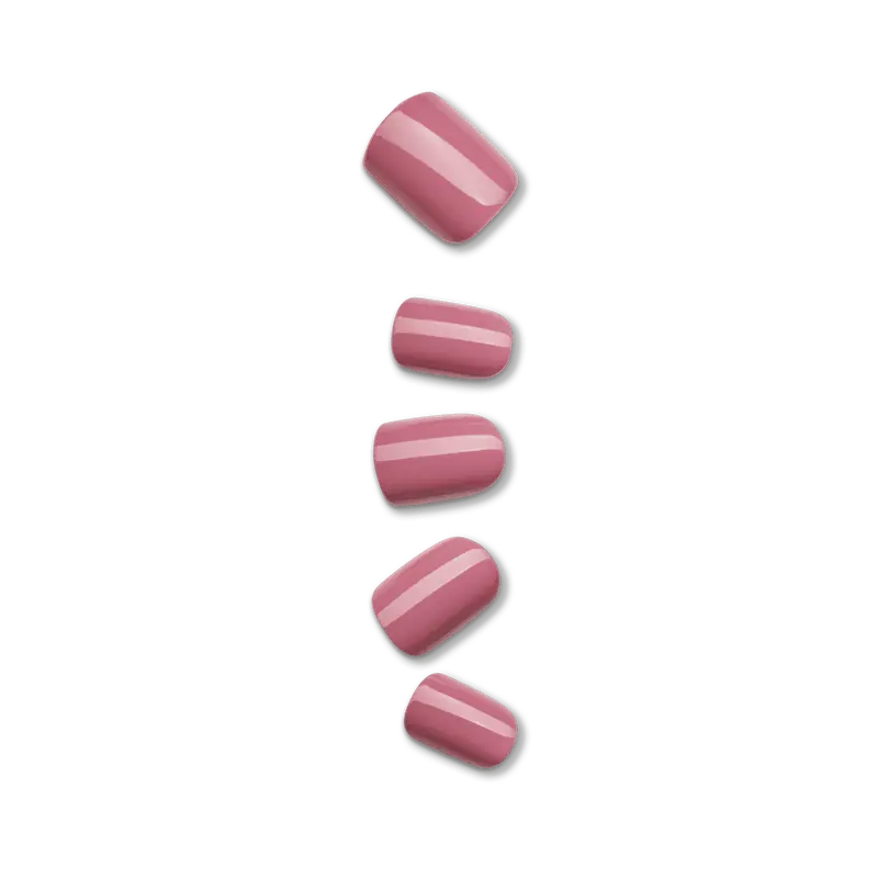 Impress Color No Glue Fake Press On Nails - Petal Pink | Solid, Pink, Short, Squoval, Manicure