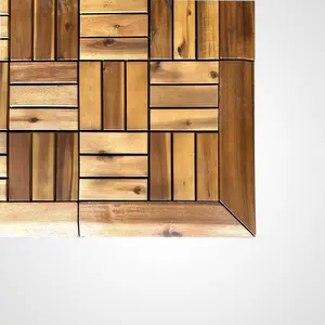 Acacia Deck Tile Trim - Corner Kit
