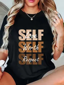 100% Cotton Unisex Melanin Brown Self-ish-X3 Brown Color Graphic T-Shirt