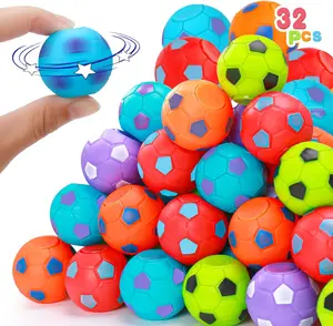 Summer Spring Gift 32PCS Fidget Spinner Soccer Balls Party Favors Bulk for Kids 4-8 8-12 Goodie Treat Bag Stuffers Classroom Treasure Toys Carnival Prize Pinata Filler Birthday Trinket End of Year Students Gift