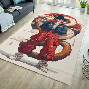 Anime character rug, kids rug, anime decor rug, japanese anime rug, manga rug