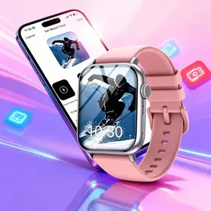 2026 Valentine's Day Gift New Smartwatch Black & Pink Wearable Device Super Bowl HeartRate Sleep Monitor 100+ Sports Modes IP68 Waterproof Smartwatch Gift for Men Women Android Tracker with HD TouchScreen & Call Functionality - Smartphone, Wristwatch