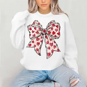 Valentines Bow with Red Hearts