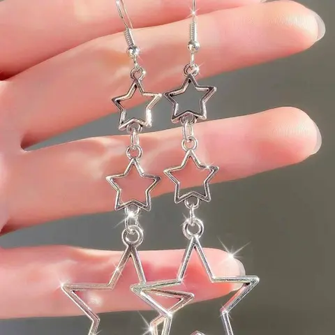 Vintage Star Design Earrings for Decorative, Fashionable Jewelry for Women & Girls, Trendy All-match & Exquisite Jewelry for Birthday Gift, Fashionable Jewelry Accessories, Chic Gorgeous Jewelry