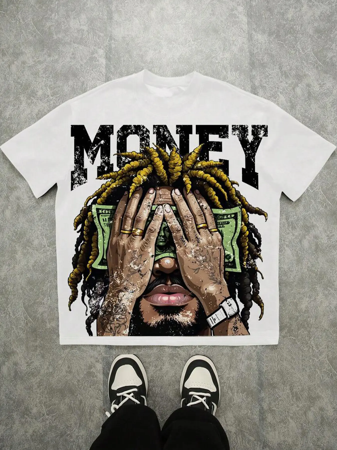 Street Style Letter Print Long T-Shirt for Men & Women, Menswear Streetwear Trendy Casual Loose-Fit Oversize Tee, Summer Fashion Comfortable Design, Oversized