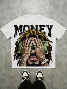 Street Style Letter Print Long T-Shirt for Men & Women, Streetwear Trendy Casual Loose-Fit Oversize Tee, Summer Fashion Comfortable Design