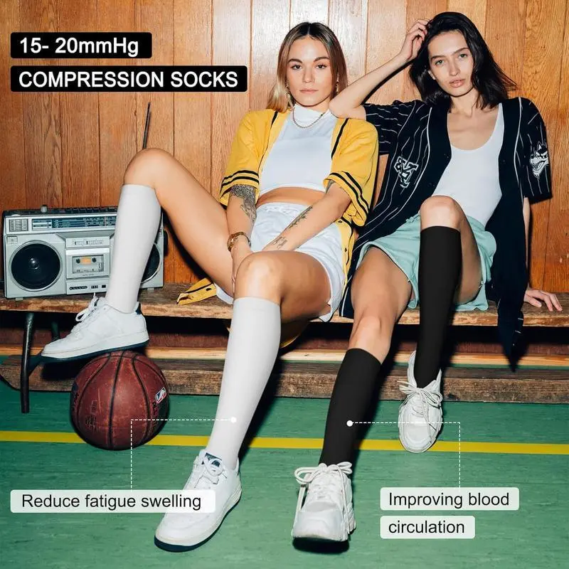 4 Pairs Compression Socks for Women Circulation-Best Support for Nurses,Running,Athletic,Travel 4 Pairs Compression Socks for Women Circulation-Best Support for Nurses,Running,Athletic,Travel