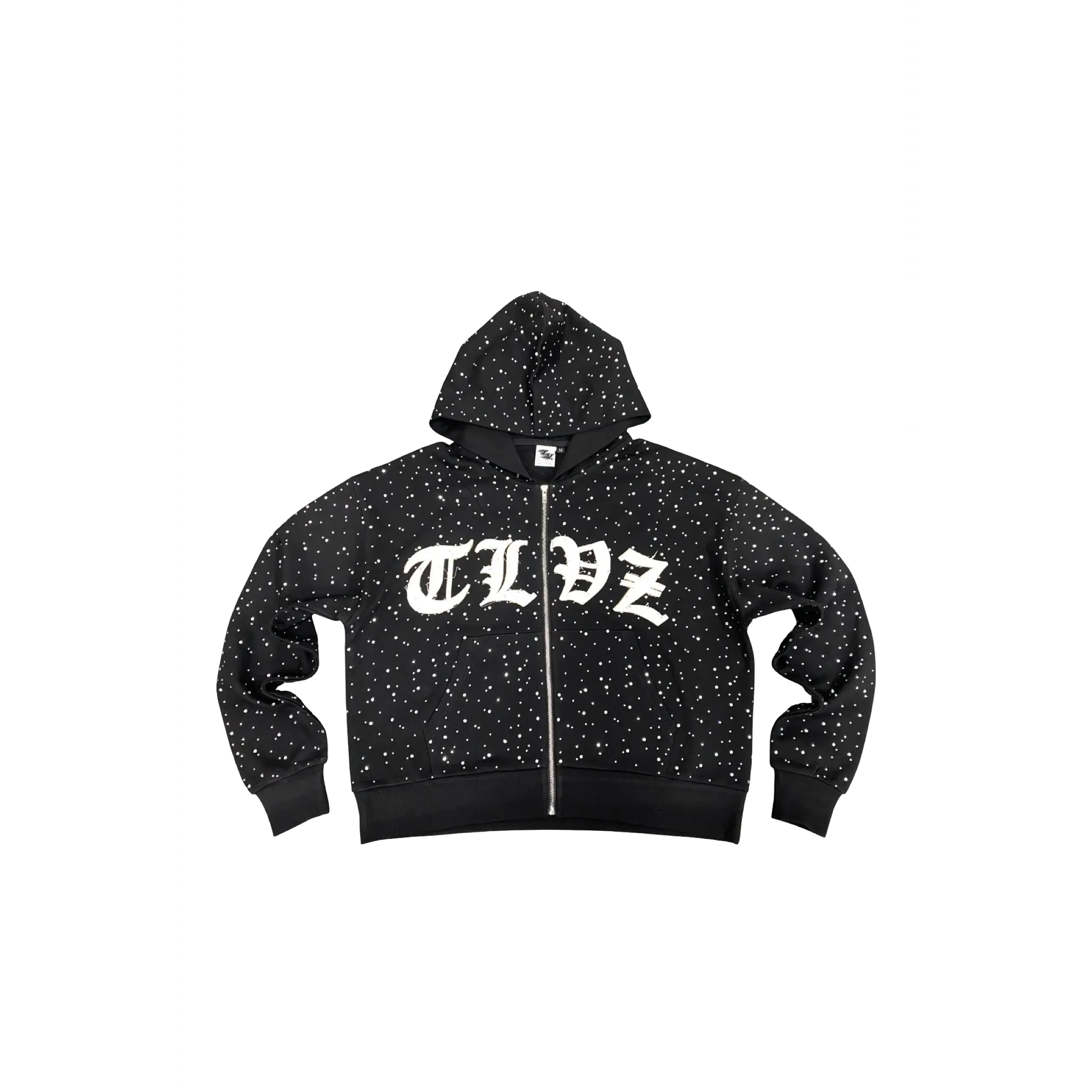 RHINESTONE ZIP HOODIE