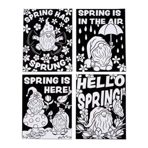 8 1/2" x 11" Color Your Own Spring Gnome Fuzzy Posters - 12 Pc.