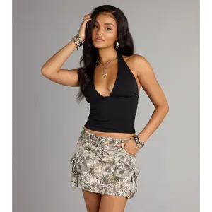 Gone Wild Camo Cargo Mini Skirt