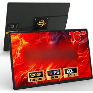 16" Laptop Screen Extender, 1920x1200 FHD Portable  for Laptop, 360?  Stand Travel Second Screen for , Windows, Android Phone